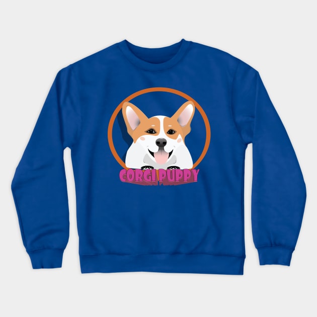 Corgi Puppy Crewneck Sweatshirt by Kanom-Tom